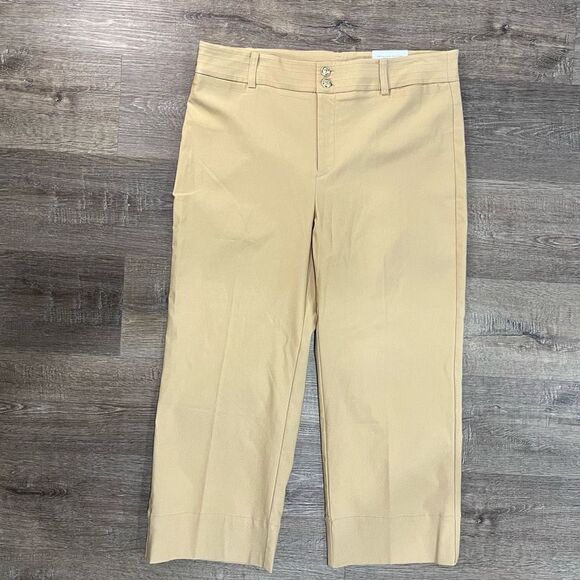 Chico's Petite Crop Beaded Hem Pants Size 0.5P (6)